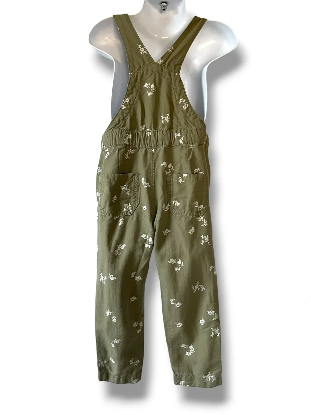 OshKosh B’gosh Floral Print Overalls Jumpsuit Cotton Blend Cottagecore Size 4